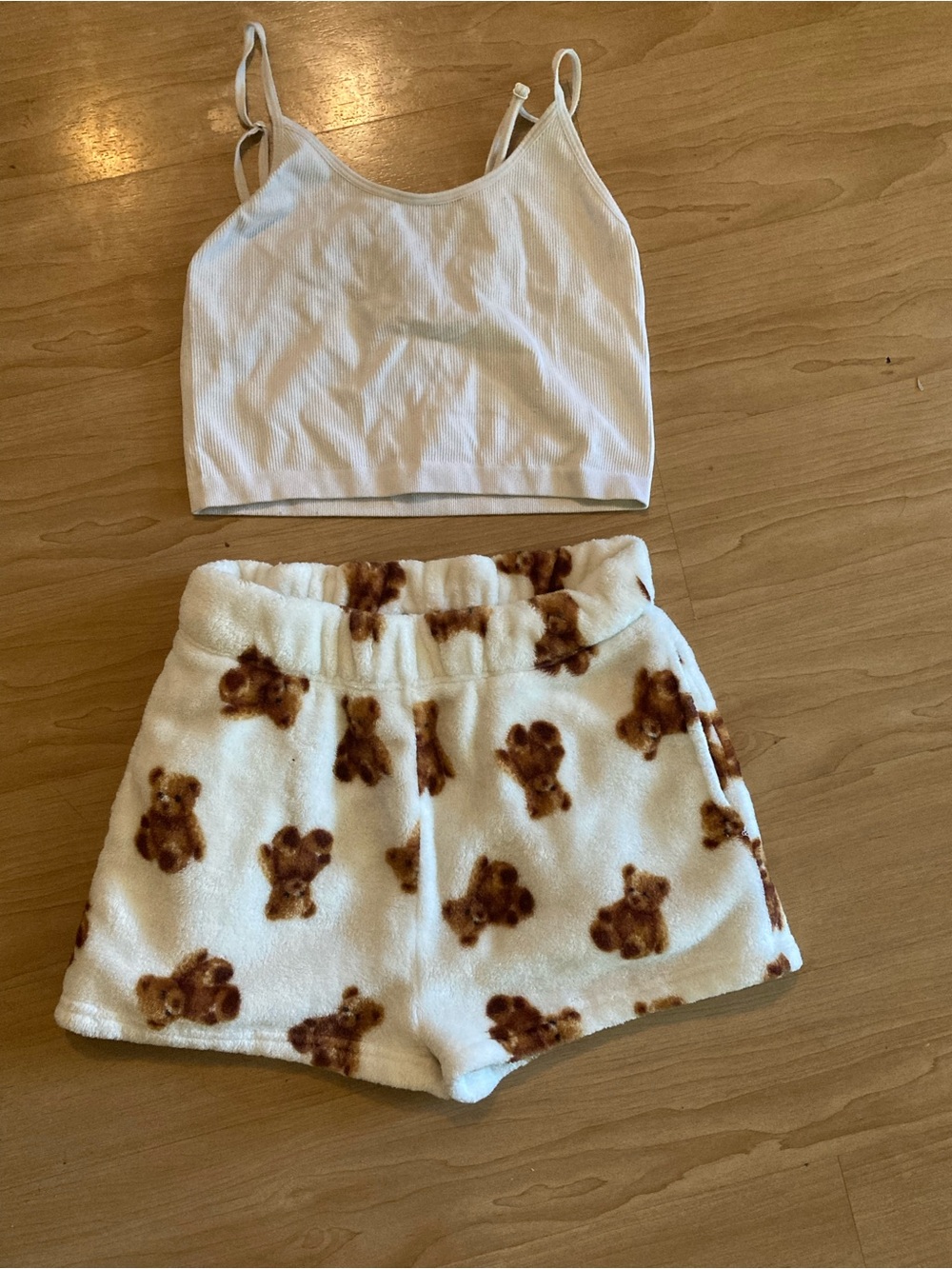 Teddy Print Shorts & Tank set